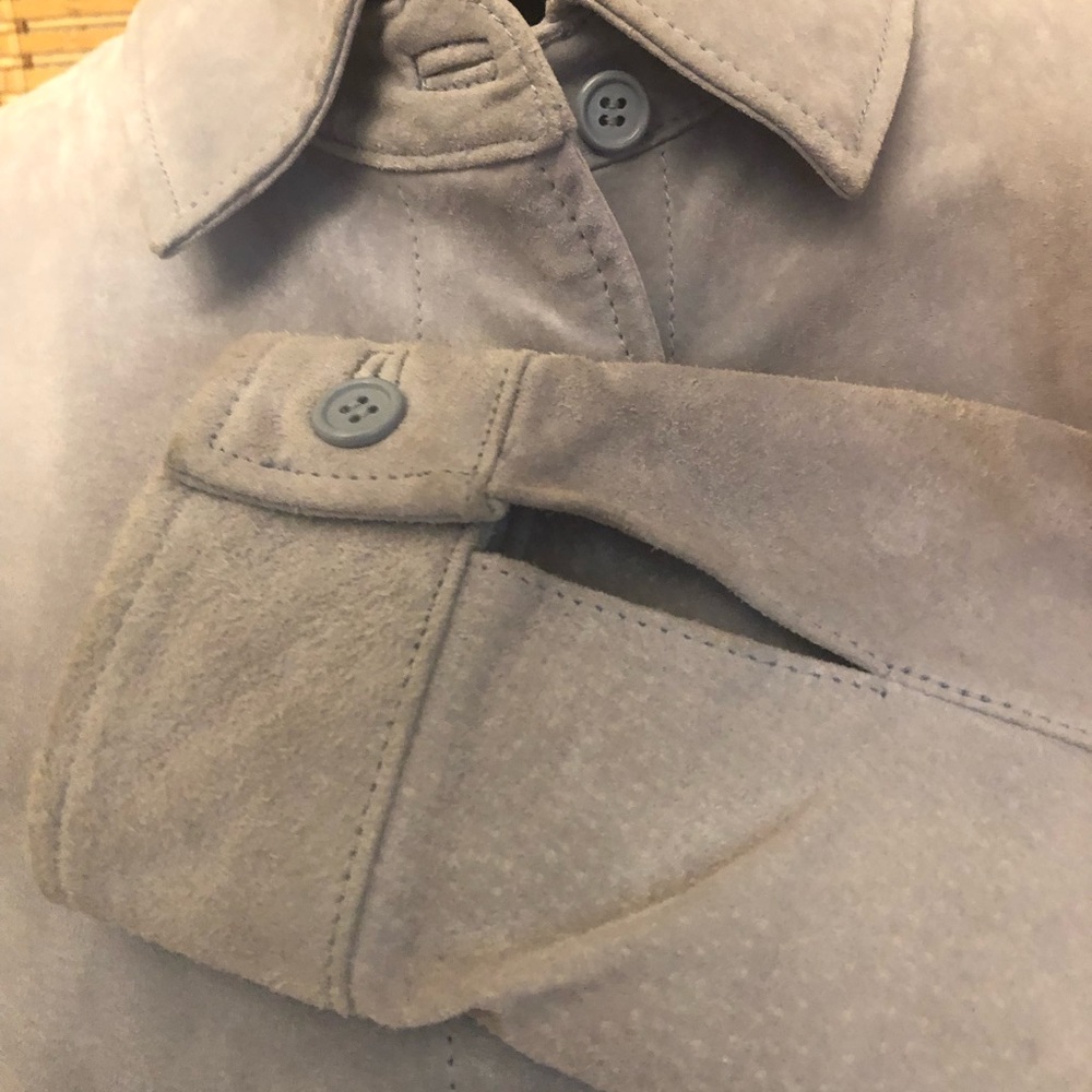 Ladies' light blue suede jacket size M by TravelSmith - Picture 5 of 15